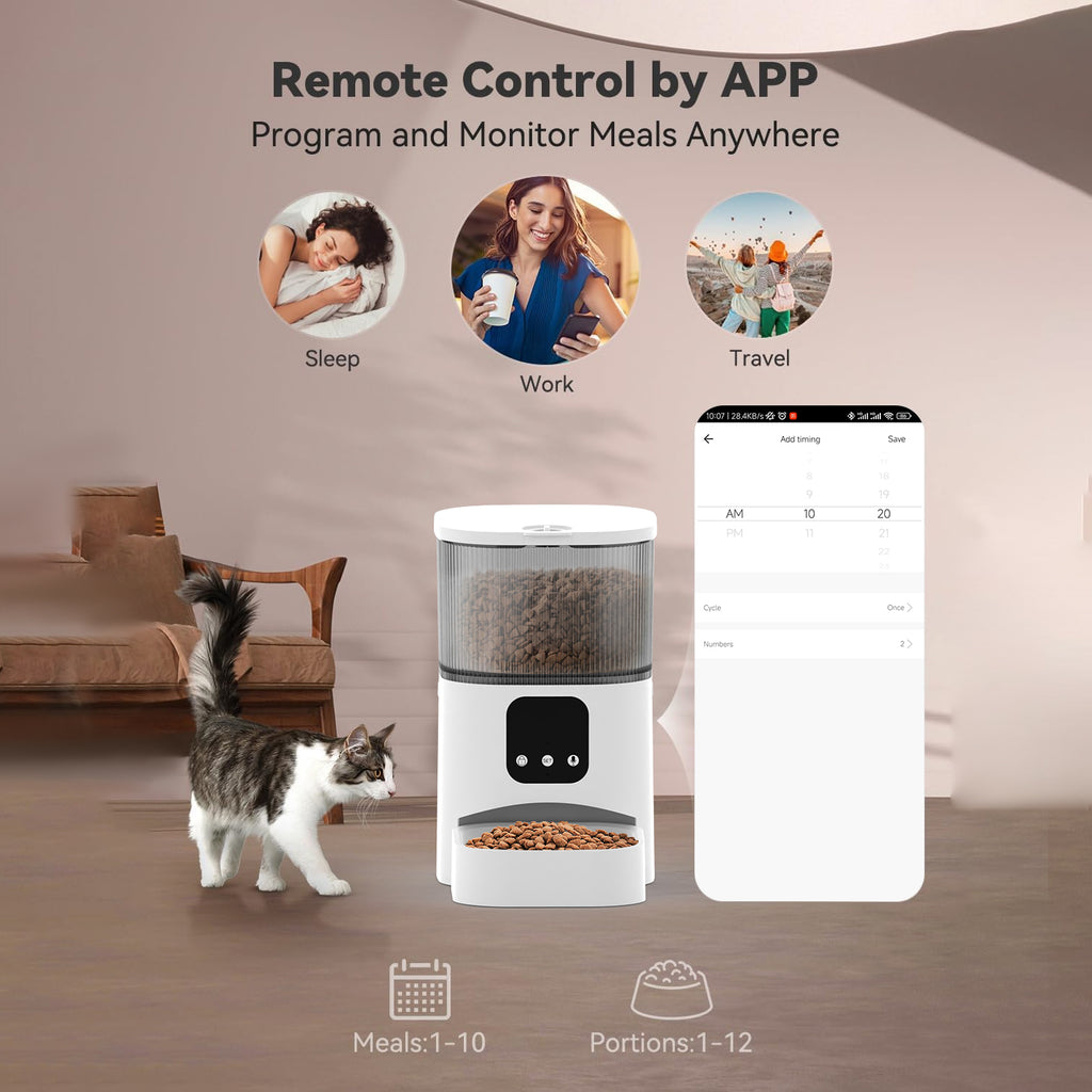 WiFi-Enabled Smart Pet Feeder with Voice & App Control