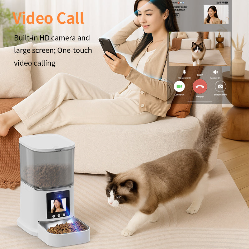 Smart Pet Feeder with Two-Way HD Video/Audio, 5G Wi‑Fi, Bluetooth & App Control