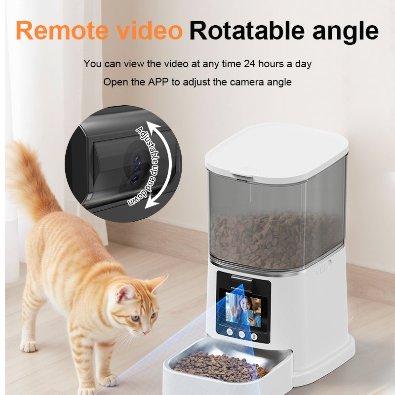 Smart Pet Feeder with Two-Way HD Video/Audio, 5G Wi‑Fi, Bluetooth & App Control