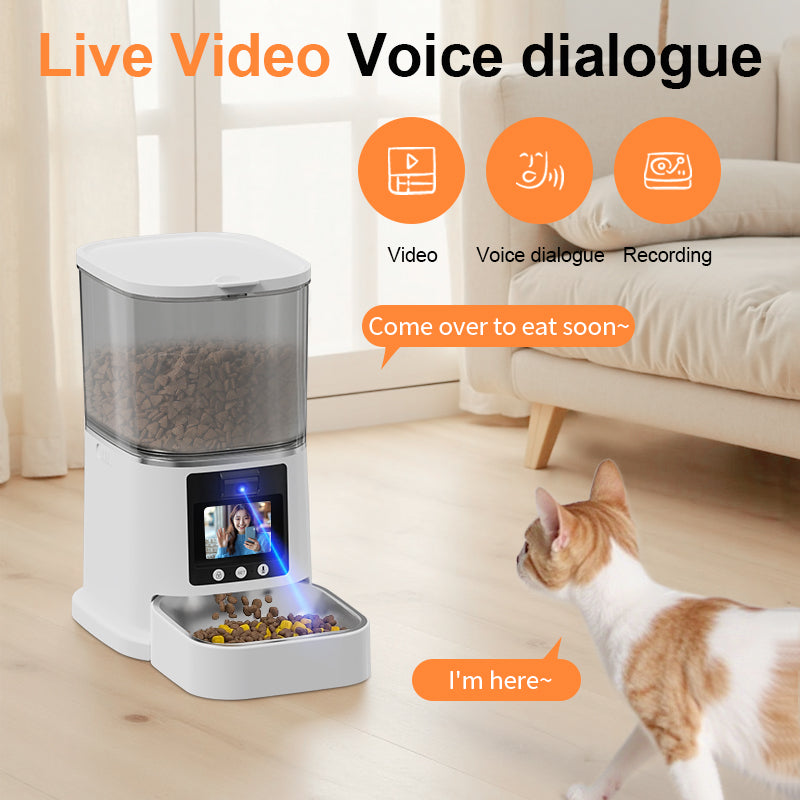 Smart Pet Feeder with Two-Way HD Video/Audio, 5G Wi‑Fi, Bluetooth & App Control