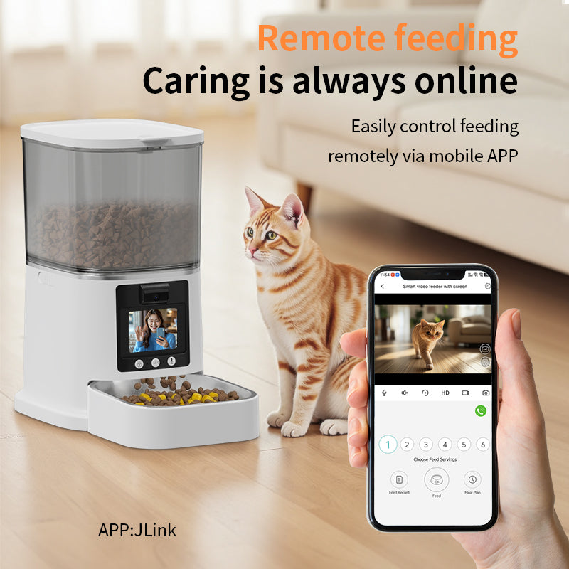 Smart Pet Feeder with Two-Way HD Video/Audio, 5G Wi‑Fi, Bluetooth & App Control