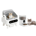 Smart Cat Litter Box + Automatic Feeder Bundle | 15% Off + Free Cleaning Bags | Miaopaw All-In-One Pet Care Kit