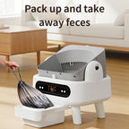 New Smart Litter Box with Weight Monitoring, Anti-Pinch, UV Sterilization, Odor Control & App Control