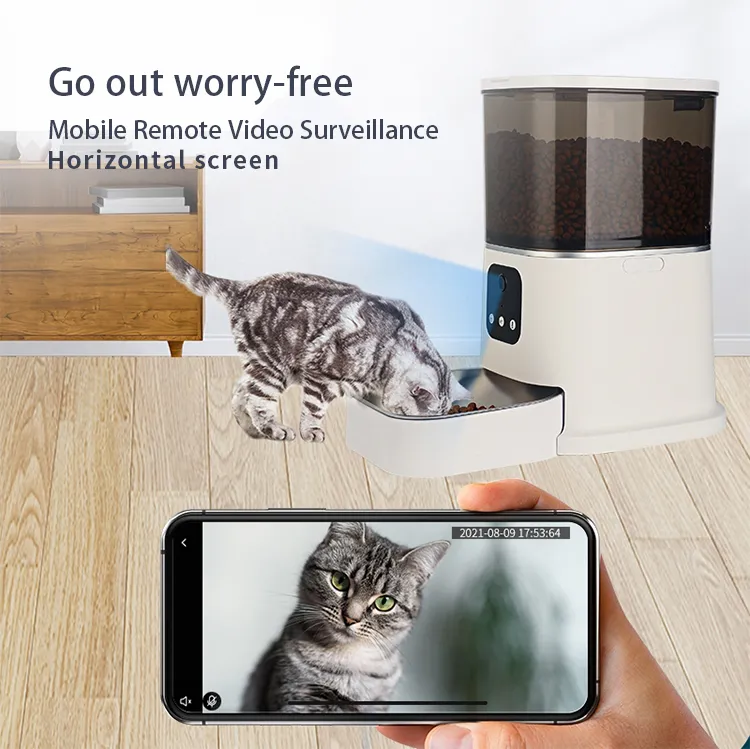Smart Pet Feeder with 4MP Camera, Live Video, Multi-User Sharing & App Control